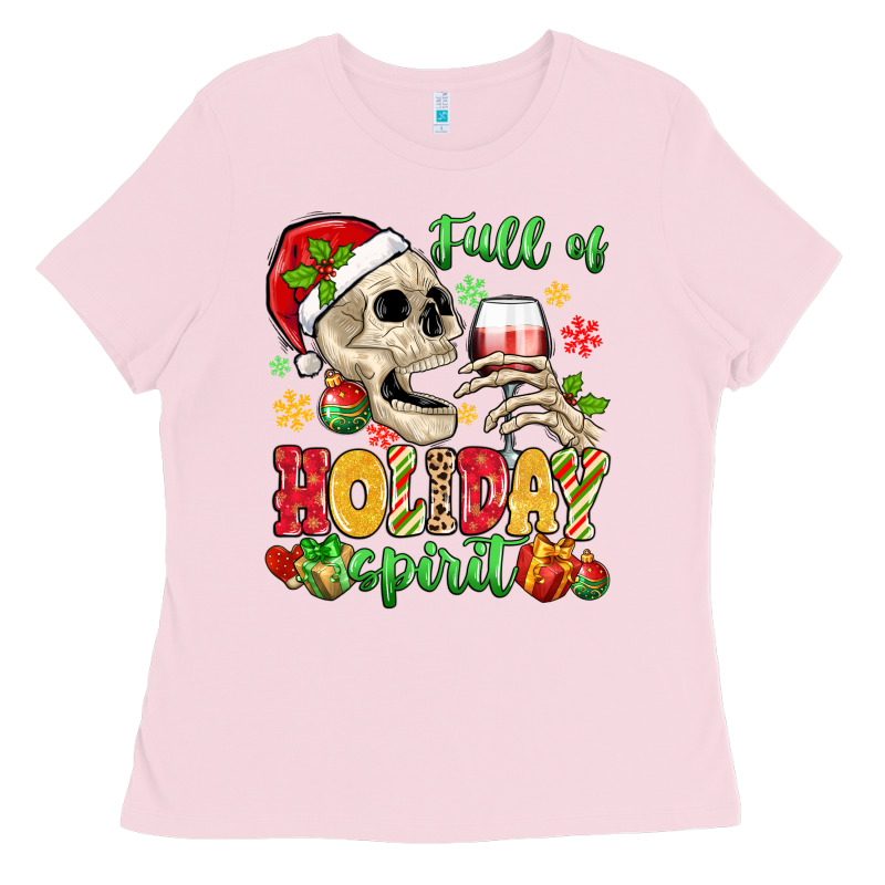 Full Of Holiday Spirit Ladies Tee by MaliasSmallBusiness | Teevron