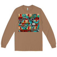 Toasted Coconut aztec leopard cowhide turquoise Long Sleeve Tee - BarkalooDesign