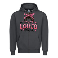 Smoke one loved mama messy bun Zipper Hoodie - MaliasSmallBusiness