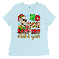 Baby Blue ho ho holy shit what a year Ladies Tee - MaliasSmallBusiness