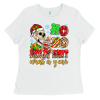 White ho ho holy shit what a year Ladies Tee - MaliasSmallBusiness