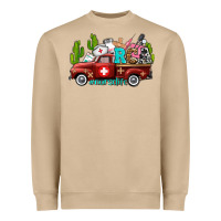 Mushroom rca nurse truck with cactus Heavyweight Sweatshirt - AdoDesignShop