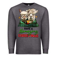 Charcoal Heather have a llamazing christmas alpaca head Premium Sweatshirt - LillyAllenDesigns