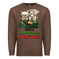 Chestnut have a llamazing christmas alpaca head Premium Sweatshirt - LillyAllenDesigns