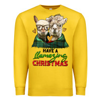 Lemon have a llamazing christmas alpaca head Premium Sweatshirt - LillyAllenDesigns