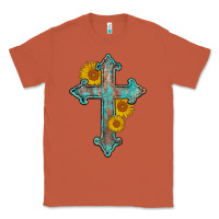 Copper turquoise sunflower cross Classic Tee - AdoDesignShop