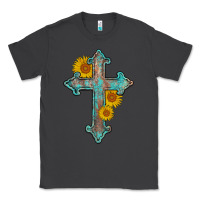 Smoke turquoise sunflower cross Classic Tee - AdoDesignShop