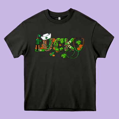 Heavy Core Tee st patricks day lucky nurse