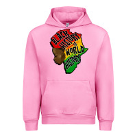 Fuchsia Pink black history is world history Urban Hoodie - CowGirlArtShop