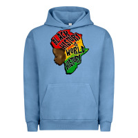 Pigment Pebble Blue black history is world history Urban Hoodie - CowGirlArtShop