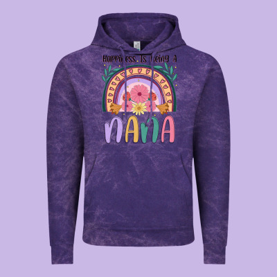 Happiness Is Being A Nana Vintage Hoodie Designed By Jahusdesignshop