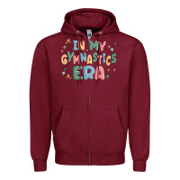 Burgundy in my gymnastics era Zipper Hoodie - MaliasSmallBusiness