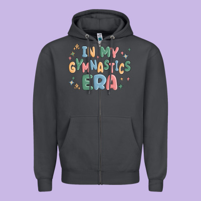 In My Gymnastics Era Zipper Hoodie Designed By Maliassmallbusiness