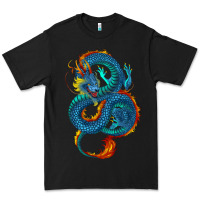 Black blue dragon Premium Tee - RanaPortraitStore