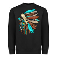 Black indian headdress Heavyweight Sweatshirt - JahusDesignShop