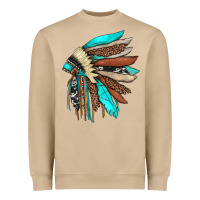 Indian Headdress Heavyweight Sweatshirt | Teevron