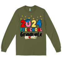Army Green 2024 preschool graduate Long Sleeve Tee - JahusDesignShop