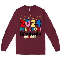 Burgundy 2024 preschool graduate Long Sleeve Tee - JahusDesignShop