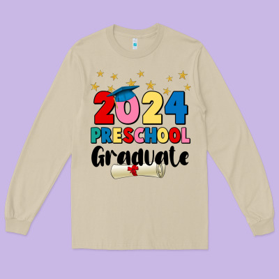 2024 Preschool Graduate Long Sleeve Tee Designed By Jahusdesignshop