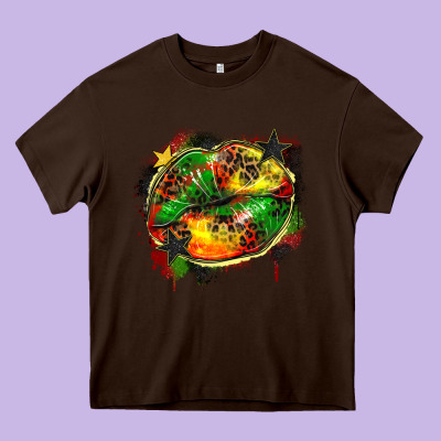 Juneteenth Lips Heavy Core Tee Designed By Zillion Design Studio