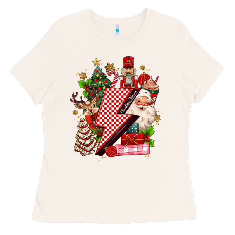 Christmas Season Lightning Bolt Ladies Tee by MaliasSmallBusiness | Teevron