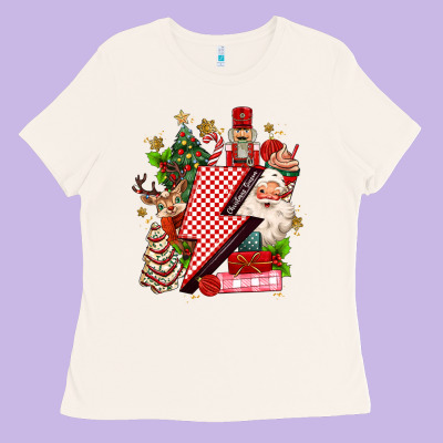 Ladies Tee christmas season lightning bolt