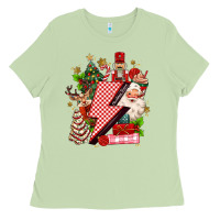 Matcha christmas season lightning bolt Ladies Tee - MaliasSmallBusiness