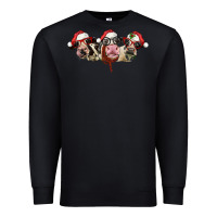 Black christmas holstein cows Premium Sweatshirt - LillyAllenDesigns