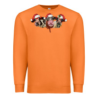 Carrot christmas holstein cows Premium Sweatshirt - LillyAllenDesigns