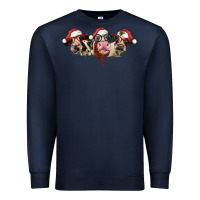 Navy christmas holstein cows Premium Sweatshirt - LillyAllenDesigns