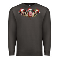 Smoke christmas holstein cows Premium Sweatshirt - LillyAllenDesigns