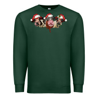 Sports Green christmas holstein cows Premium Sweatshirt - LillyAllenDesigns