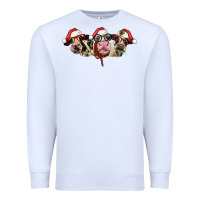 White christmas holstein cows Premium Sweatshirt - LillyAllenDesigns
