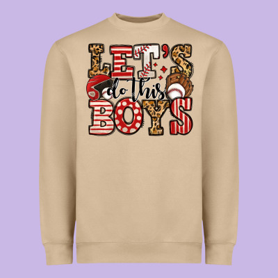 Let's Do This Boys Baseball Heavyweight Sweatshirt Designed By Jasminsmagicworld