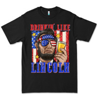 Black drinking like lincoln Premium Tee - texasbilliewilder