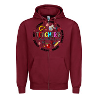 Burgundy teachers aide Zipper Hoodie - MaliasSmallBusiness