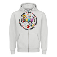 Dove Grey teachers aide Zipper Hoodie - MaliasSmallBusiness
