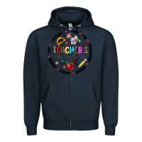 Navy teachers aide Zipper Hoodie - MaliasSmallBusiness