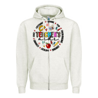Oatmeal Heather teachers aide Zipper Hoodie - MaliasSmallBusiness