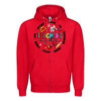 Red teachers aide Zipper Hoodie - MaliasSmallBusiness