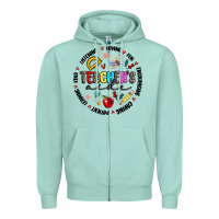 Seafoam teachers aide Zipper Hoodie - MaliasSmallBusiness