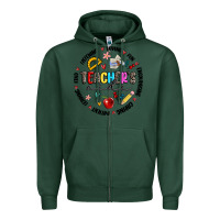 Sports Green teachers aide Zipper Hoodie - MaliasSmallBusiness