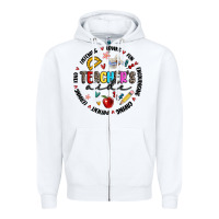 White teachers aide Zipper Hoodie - MaliasSmallBusiness