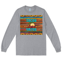 Heather Grey tacos before vatos Long Sleeve Tee - BarkalooDesign