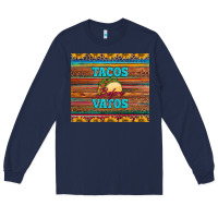 Navy tacos before vatos Long Sleeve Tee - BarkalooDesign
