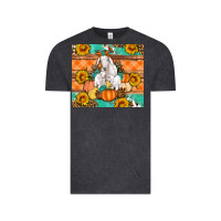 Vintage Black Goat family fall pumpkins gemstone Vintage Tee - Artiststas