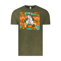Vintage Olive Goat family fall pumpkins gemstone Vintage Tee - Artiststas
