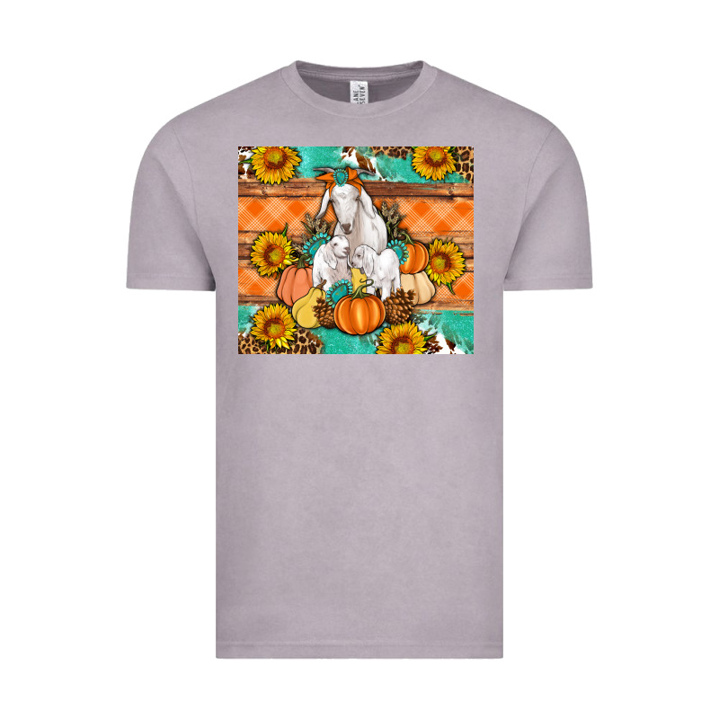 Goat Family Fall Pumpkins Gemstone Vintage Tee by Artiststas | Teevron
