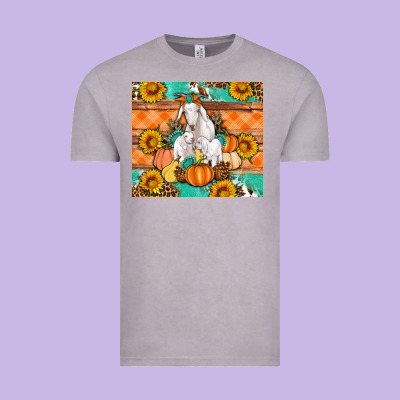 Goat Family Fall Pumpkins Gemstone Vintage Tee Designed By Artiststas