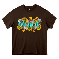 Chocolate Brown blessed tbw Heavy Core Tee - texasbilliewilder